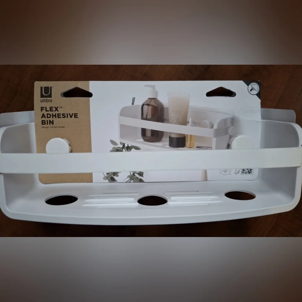 Umbra Flex Adhesive Bin Shelf White